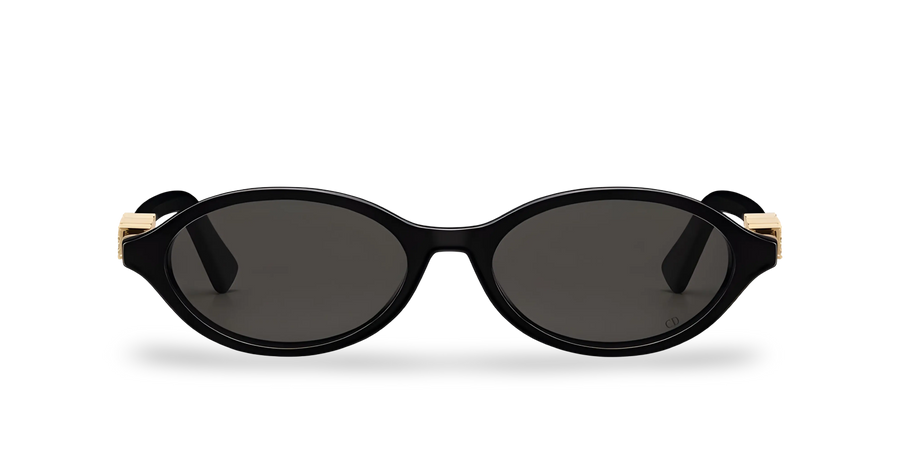Schwarze ovale Sonnenbrille 