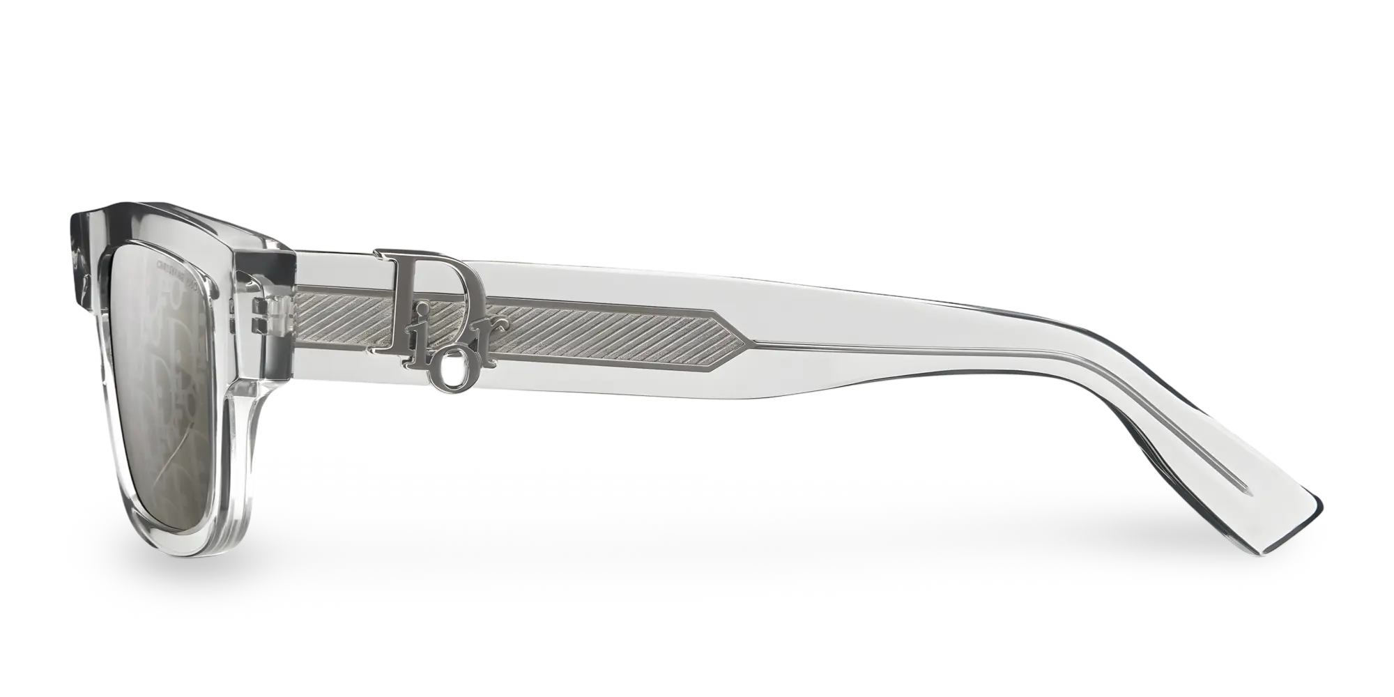 Occhiali Da Sole Rettangolari Grigio Trasparente con Lenti Dior Oblique