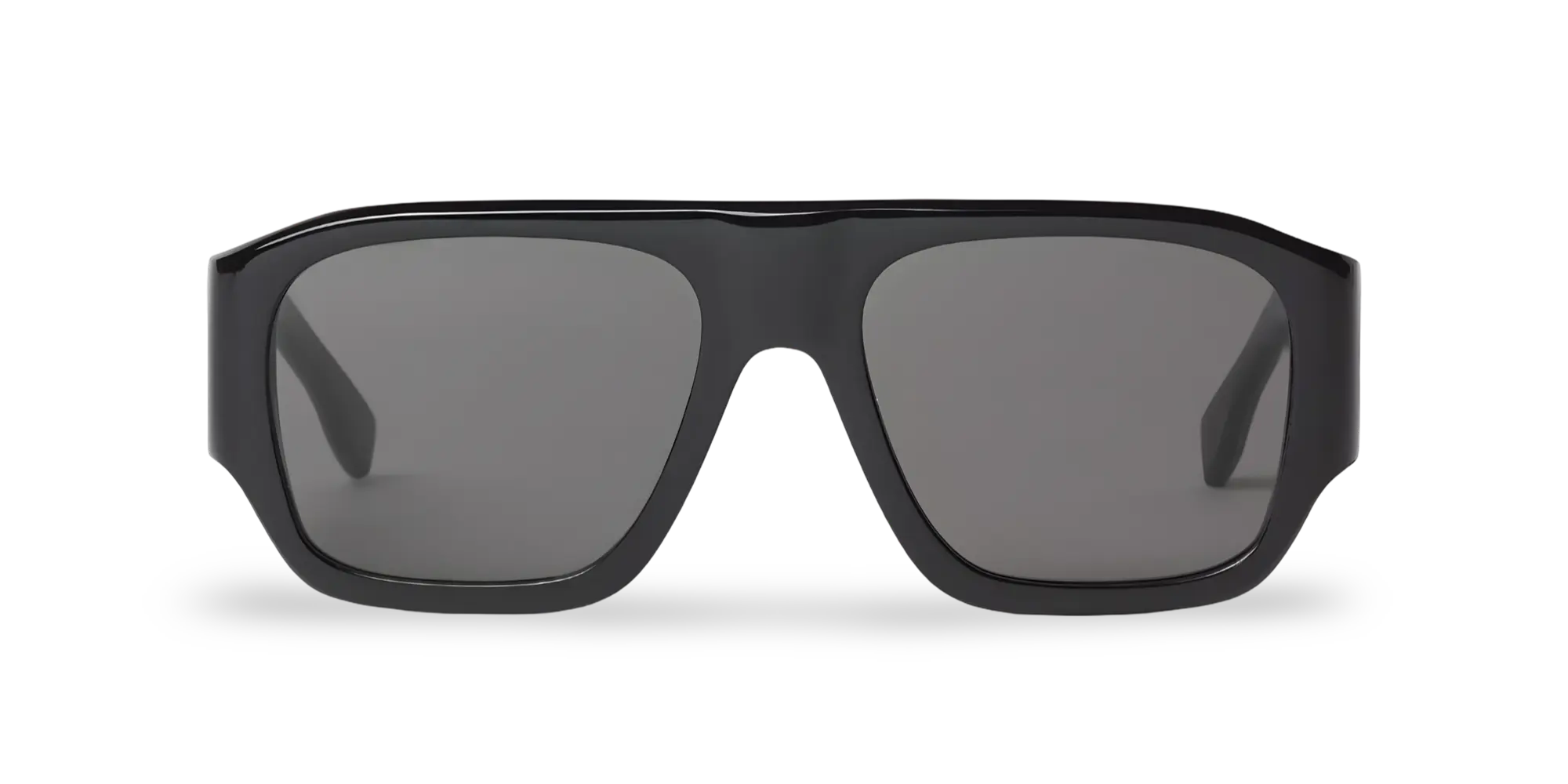 Occhiali Da Sole Squadrati Neri con Lenti Grigie