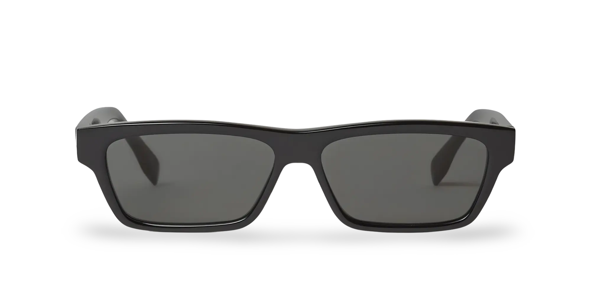 Black Rectangular Sunglasses with Grey Lenses