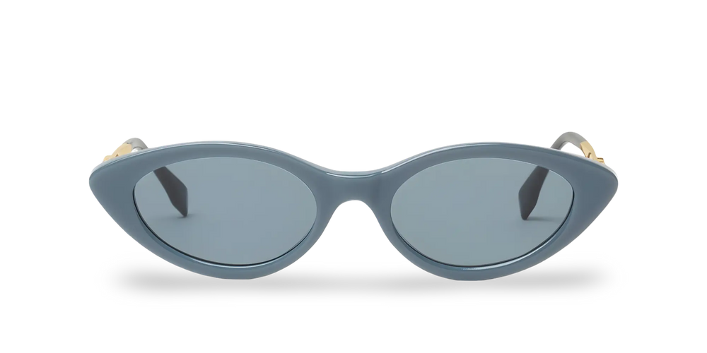 Occhiali Da Sole a Farfalla Blu Denim con Lenti Blu