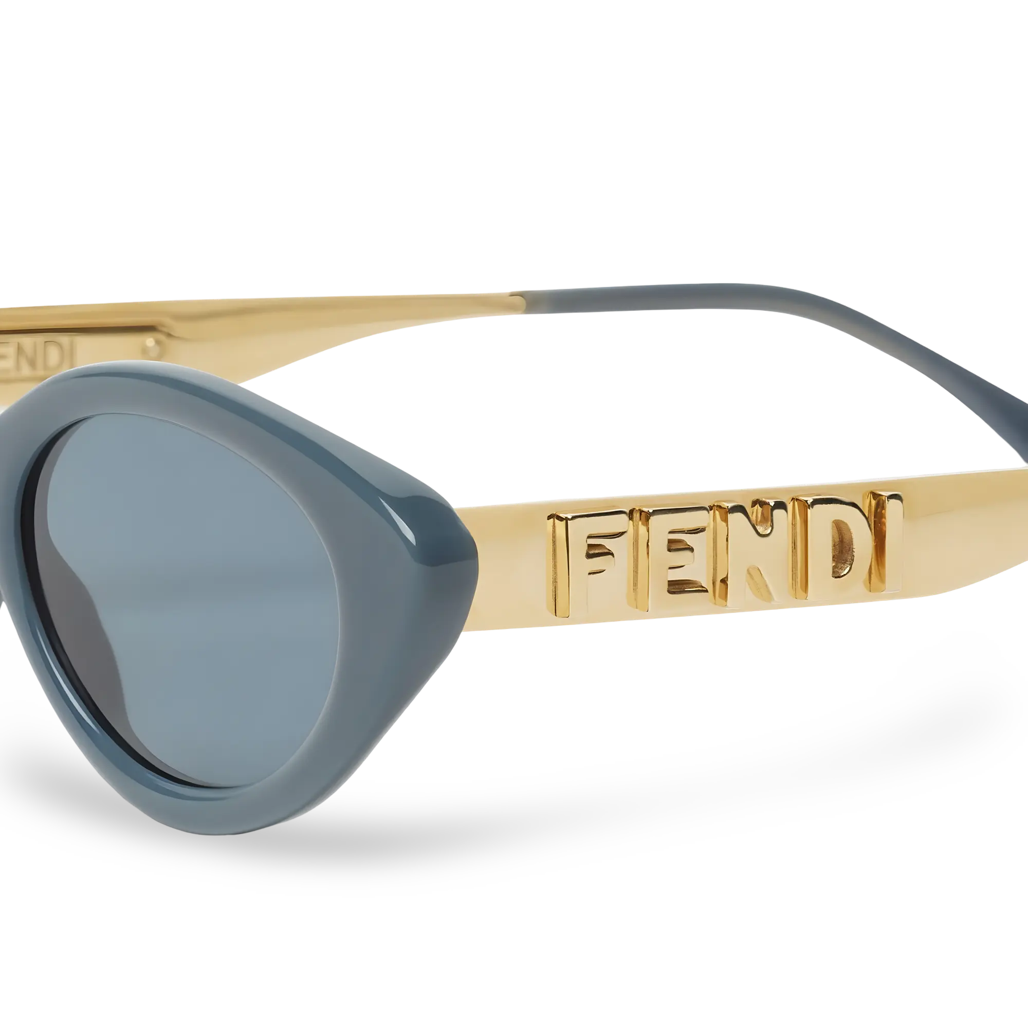 Blue Denim Butterfly Sunglasses with Blue Lenses