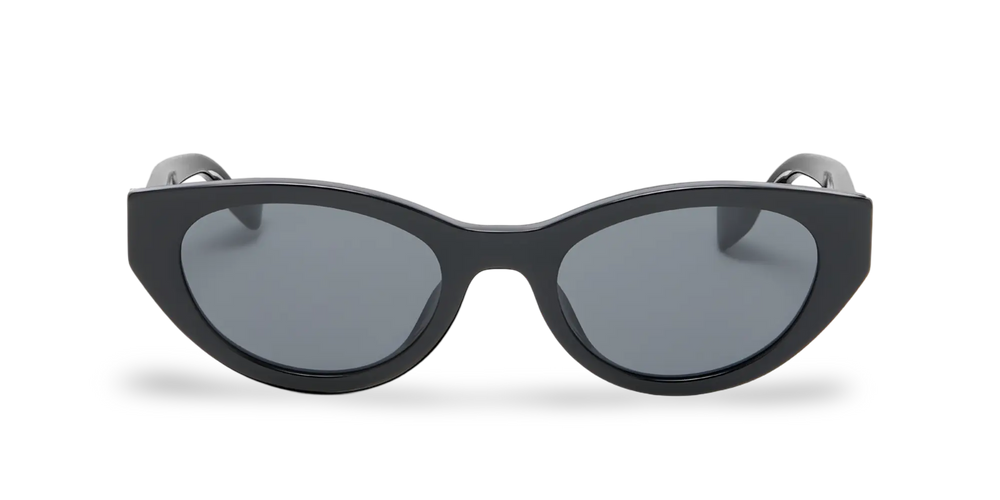 Black Butterfly Sunglasses with Grey Lenses