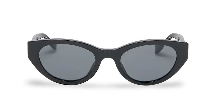 Black Butterfly Sunglasses with Grey Lenses