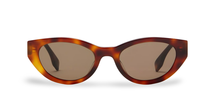 Havana Butterfly Sunglasses with Brown Lenses