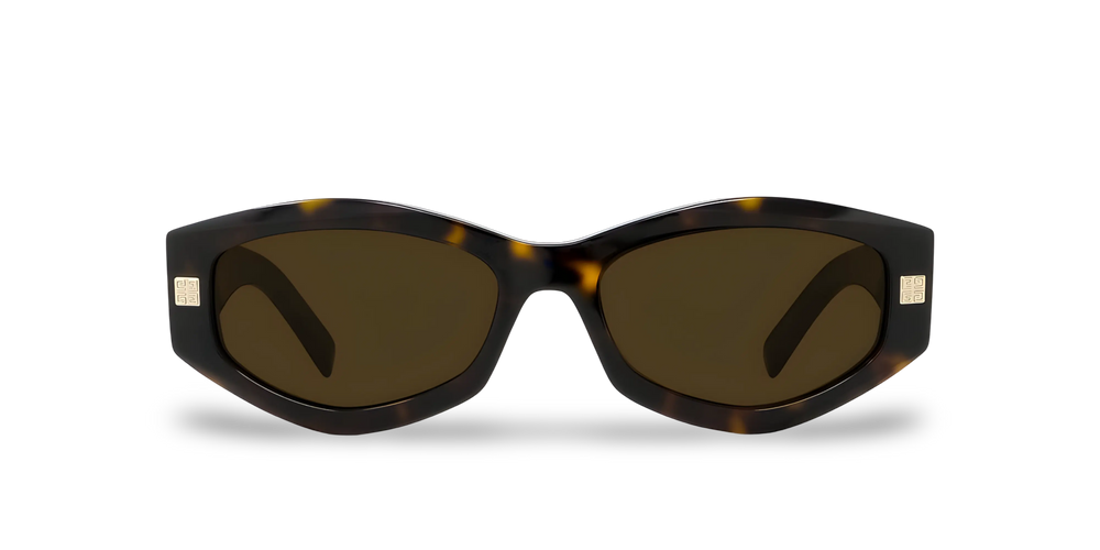 Brown Geometric Tortoiseshell Sunglasses