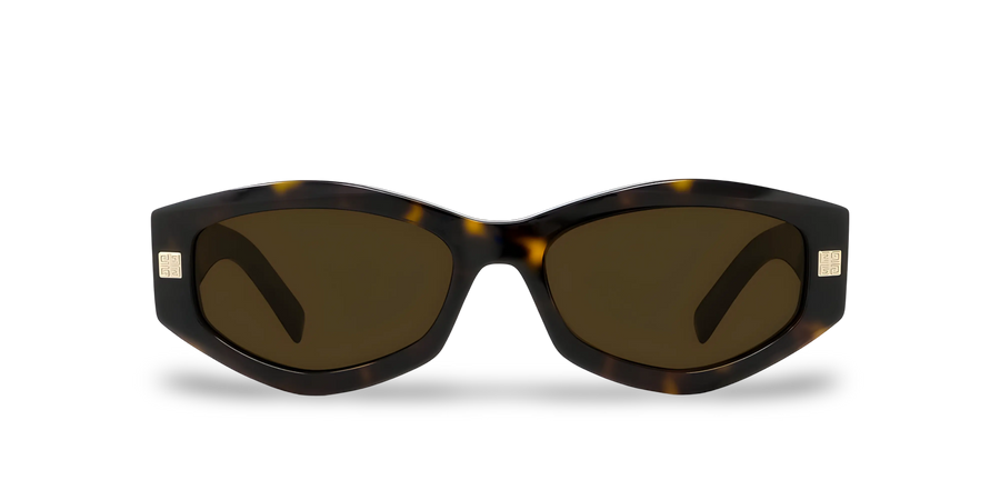 Brown Geometric Tortoiseshell Sunglasses