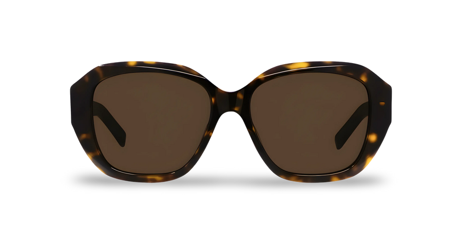 Brown Geometric Tortoiseshell Sunglasses