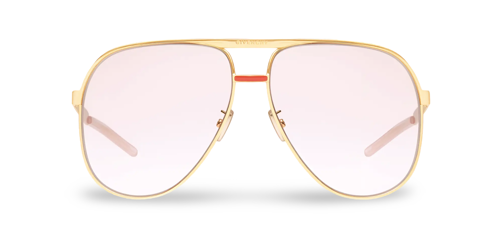 Occhiali Da Sole Aviator Oro Con Lenti Rosa