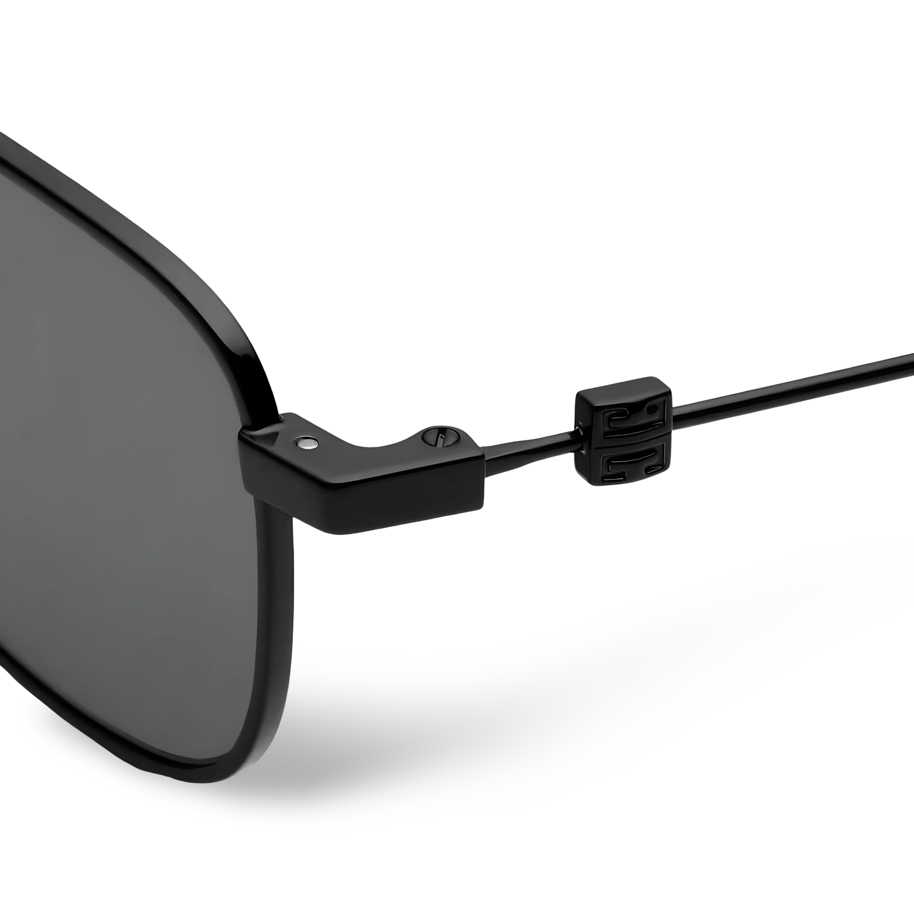 Occhiali Da Sole Rettangolare Nero con Lenti Nere