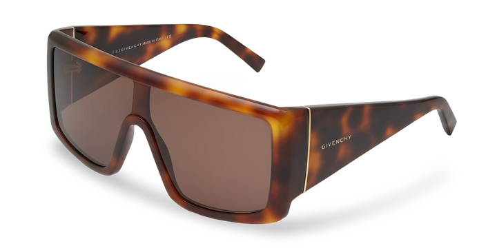 Havana Mask Sunglasses with Brown Lenses