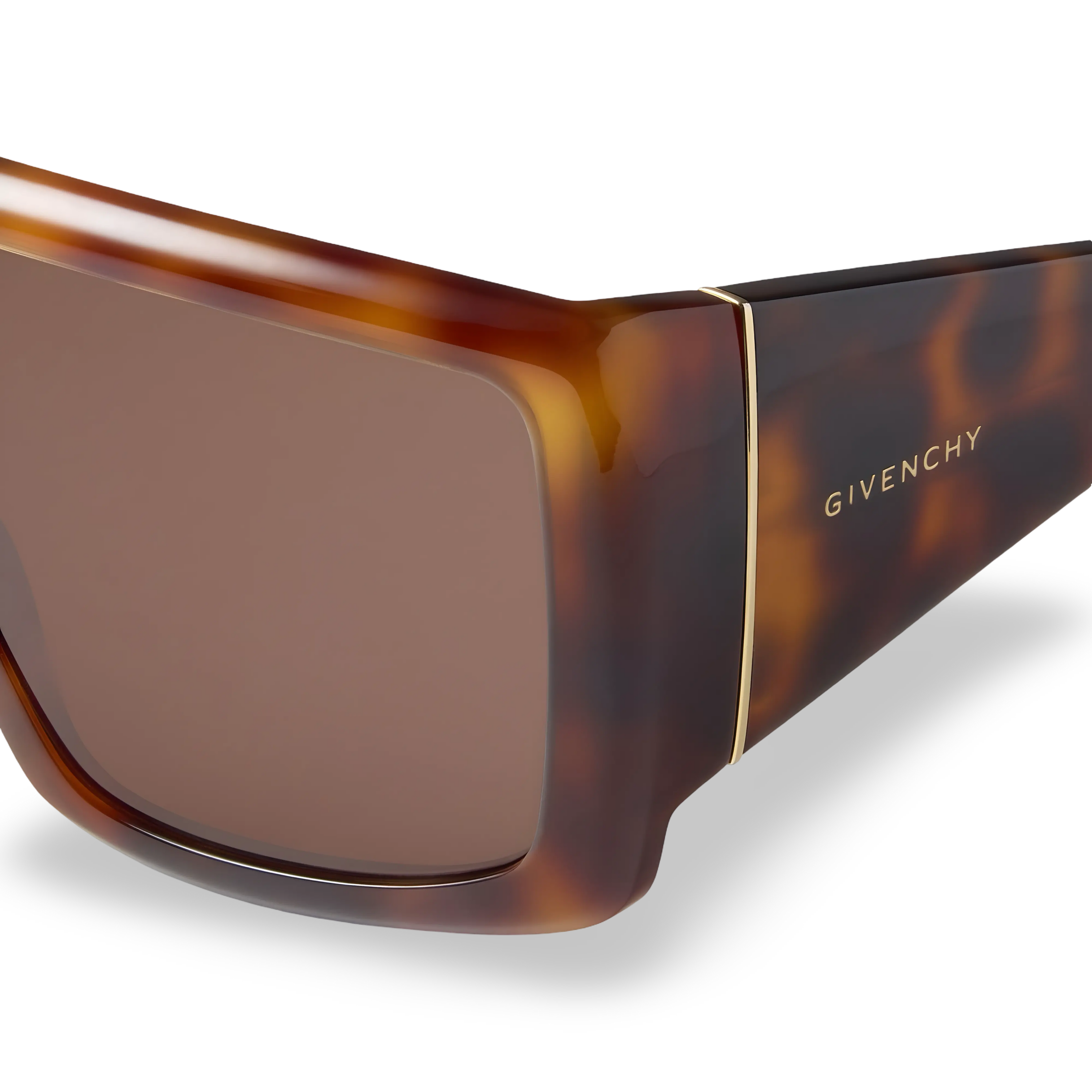 Havana Mask Sunglasses with Brown Lenses