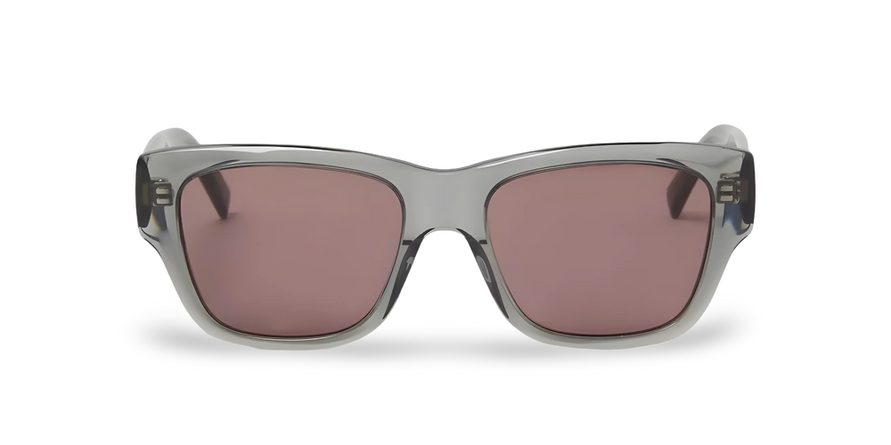 Square Green Sunglasses with Red Lenses