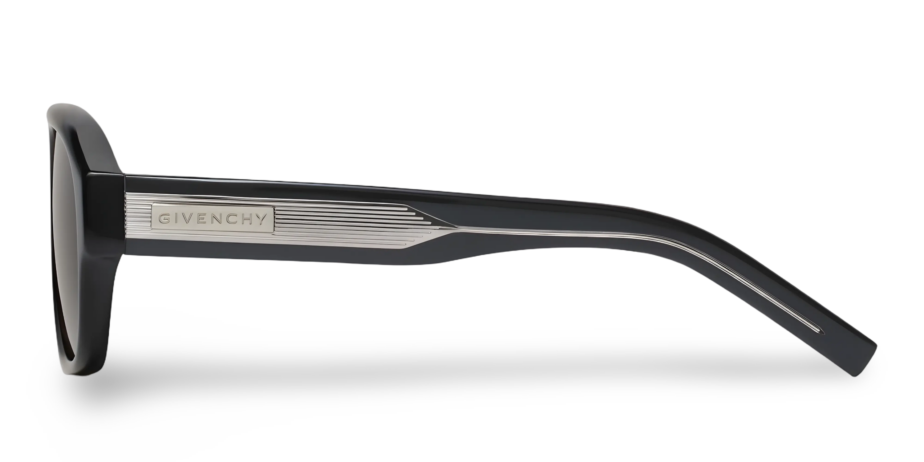 Occhiali Da Sole dalla Forma Pilot Nero con Lenti Verdi