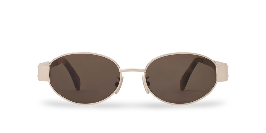 Rose Gold Oval Sunglasses