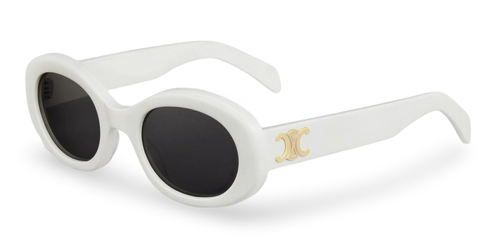White Oval Sunglasses