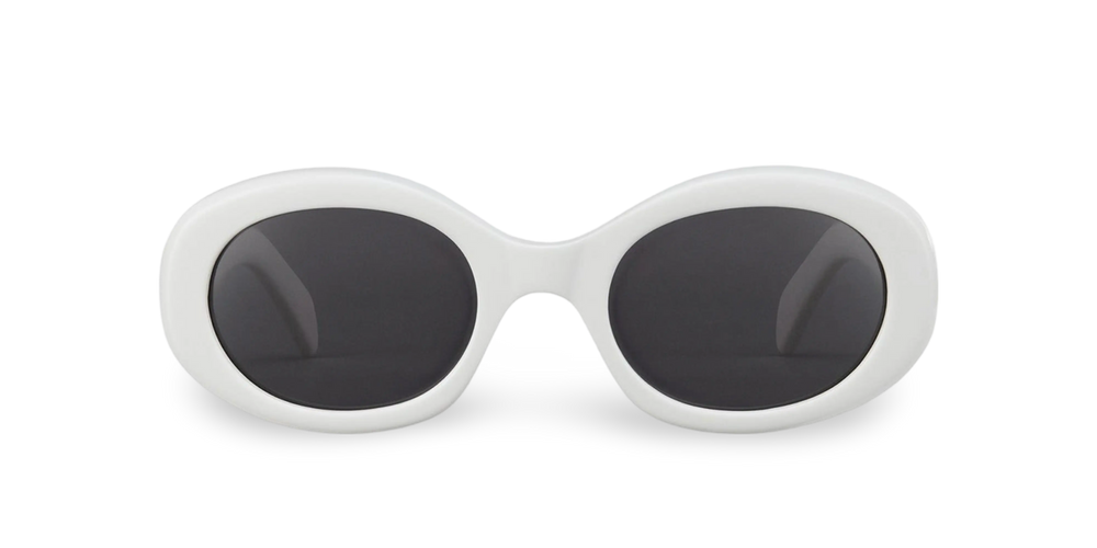 White Oval Sunglasses