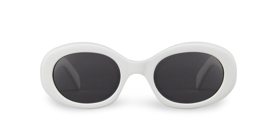 White Oval Sunglasses