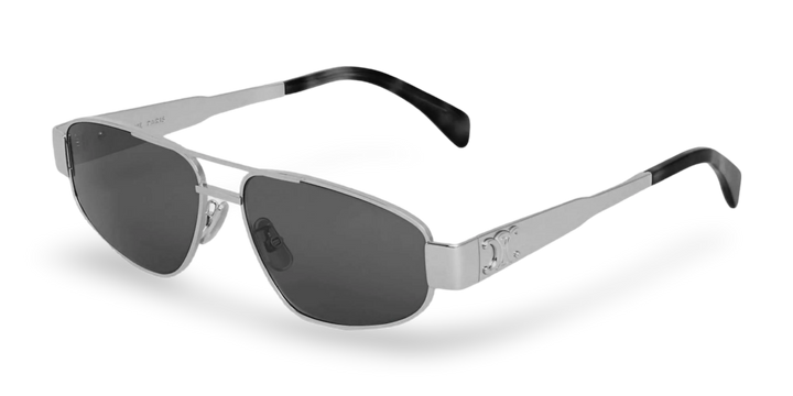 Silberne Piloten-Sonnenbrille
